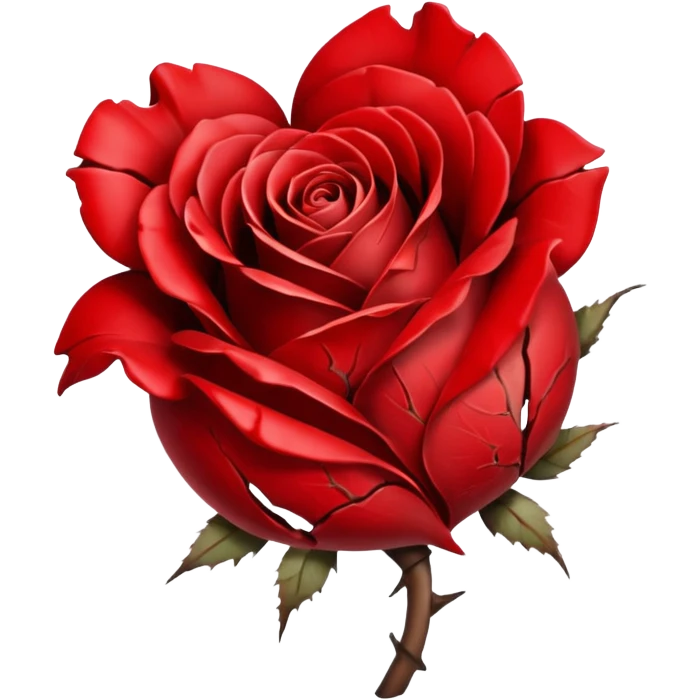A dead rose in a broken heart💔🥀 emoji