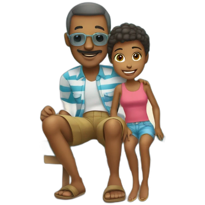 Papa Troubz en vacances en mode enfant emoji