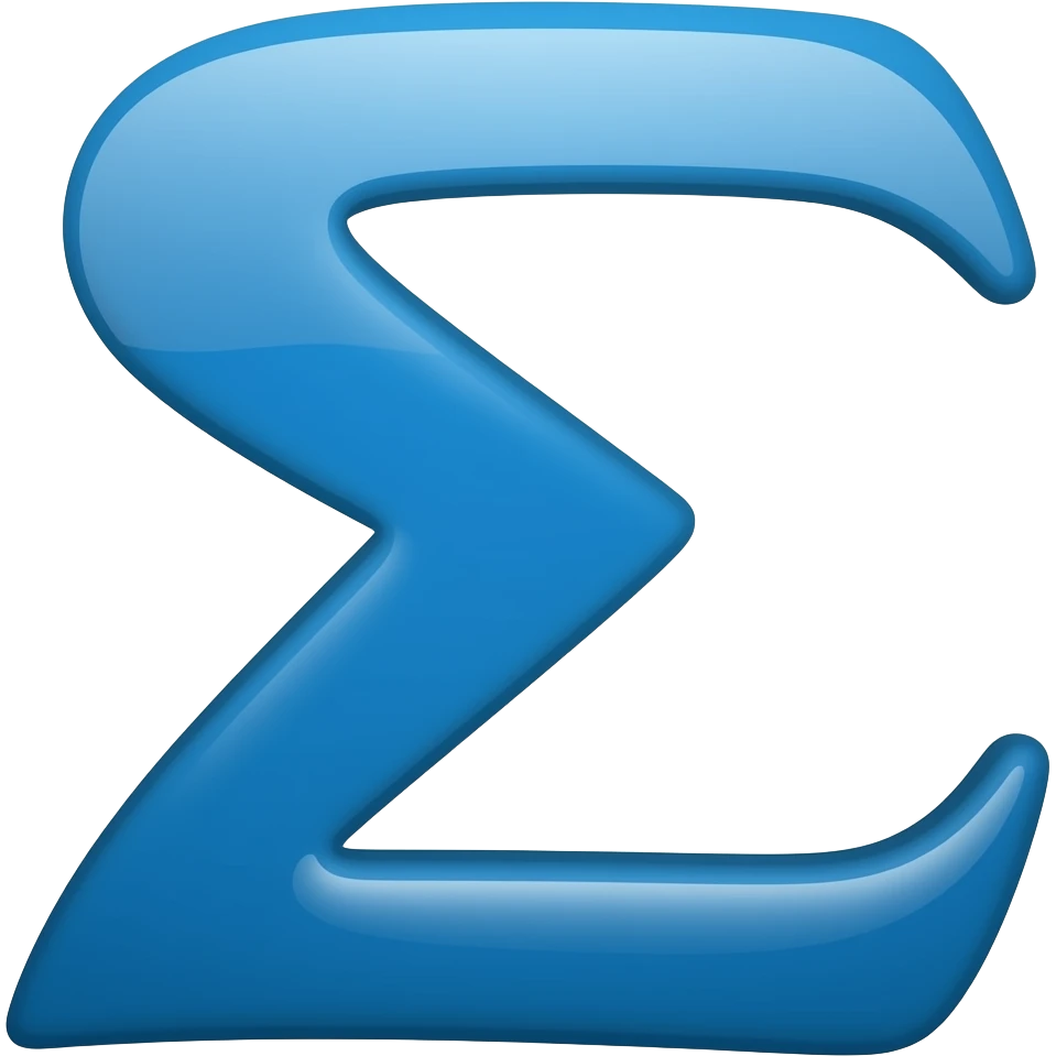 A blue sigma emoji emoji