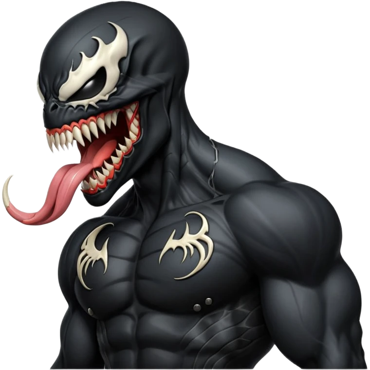 Venom in classic black suit emoji