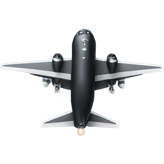 Black jetplane emoji