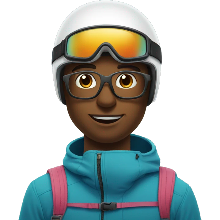 A genius who snowboards emoji