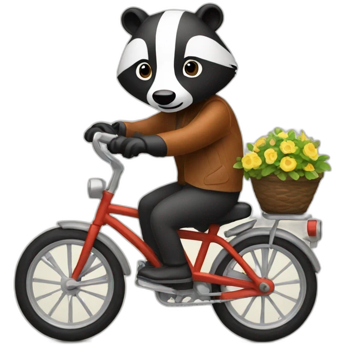 badger on a bike emoji