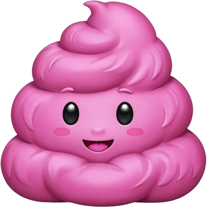 Pink fancy Poop emoji