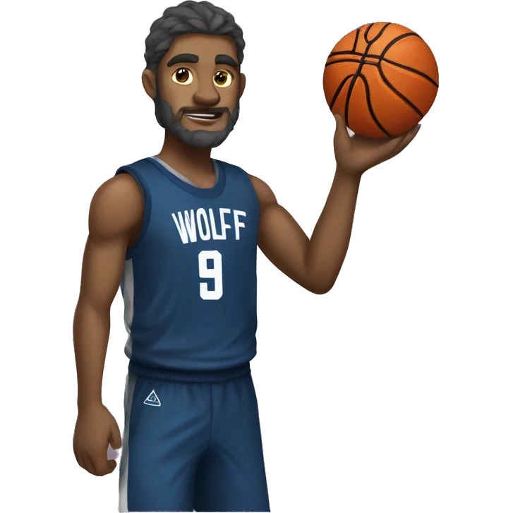 wolf basketball player emoji