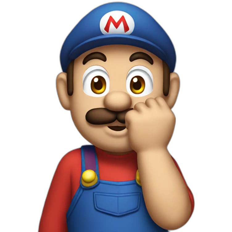 MARIO BOROZ WITH HAND ON HIS MOUTH emoji
