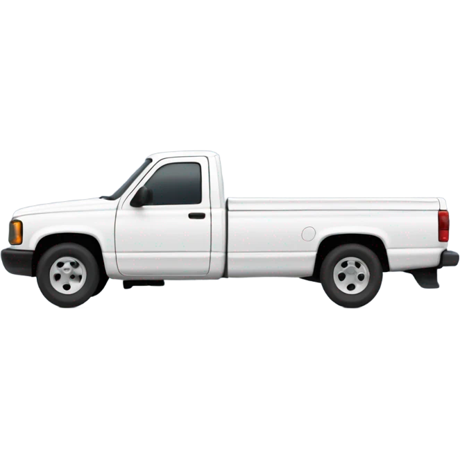 White 1994 single cab long box emoji