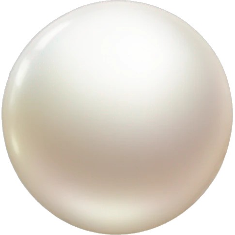 Pearl with round size emoji