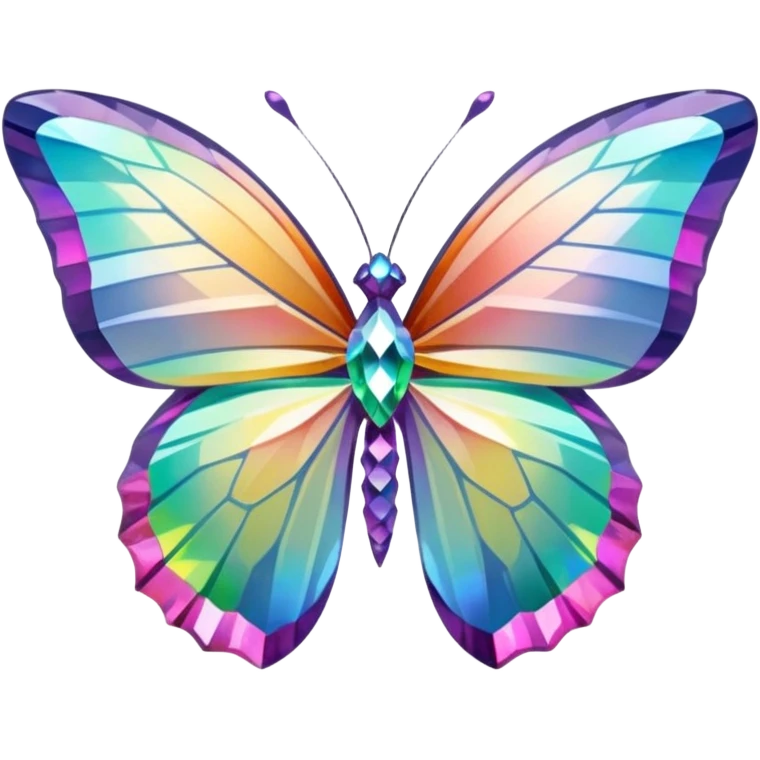 butterfly shaped 56-carat iridescent diamond emoji