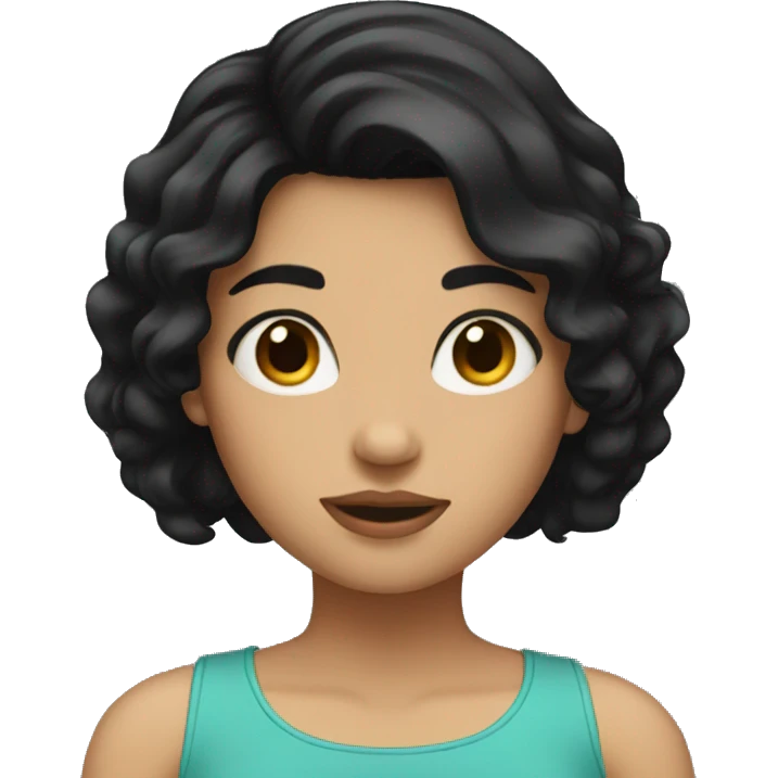 Girl with black hair emoji