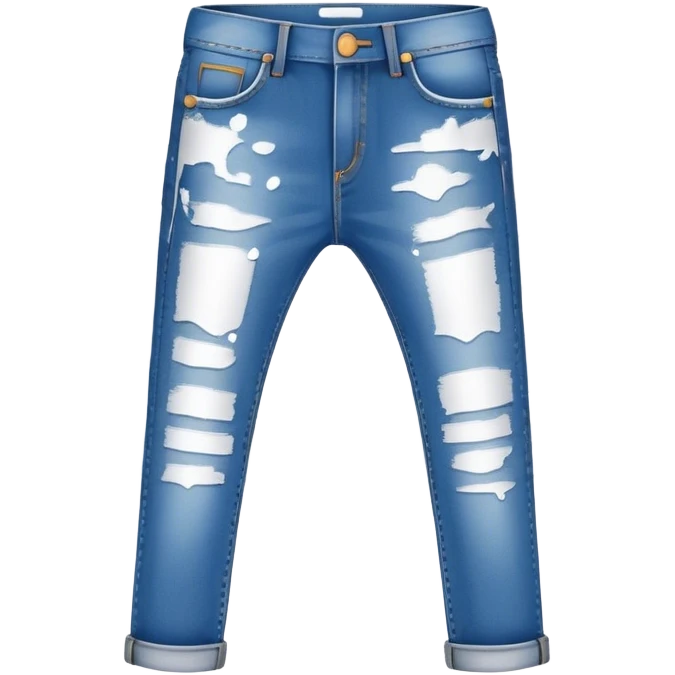 (white paint splatter) on pants emoji