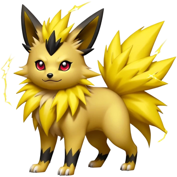 Zorua-Jolteon-Fakémon-hybrid-creature (full body)  emoji