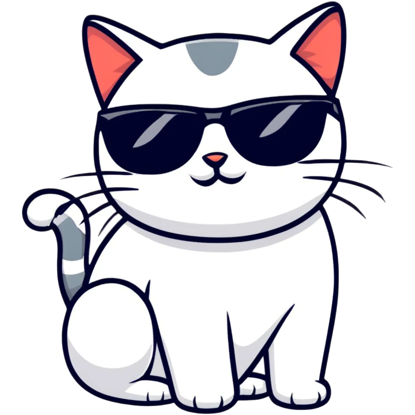 Cat with sunglasses emoji