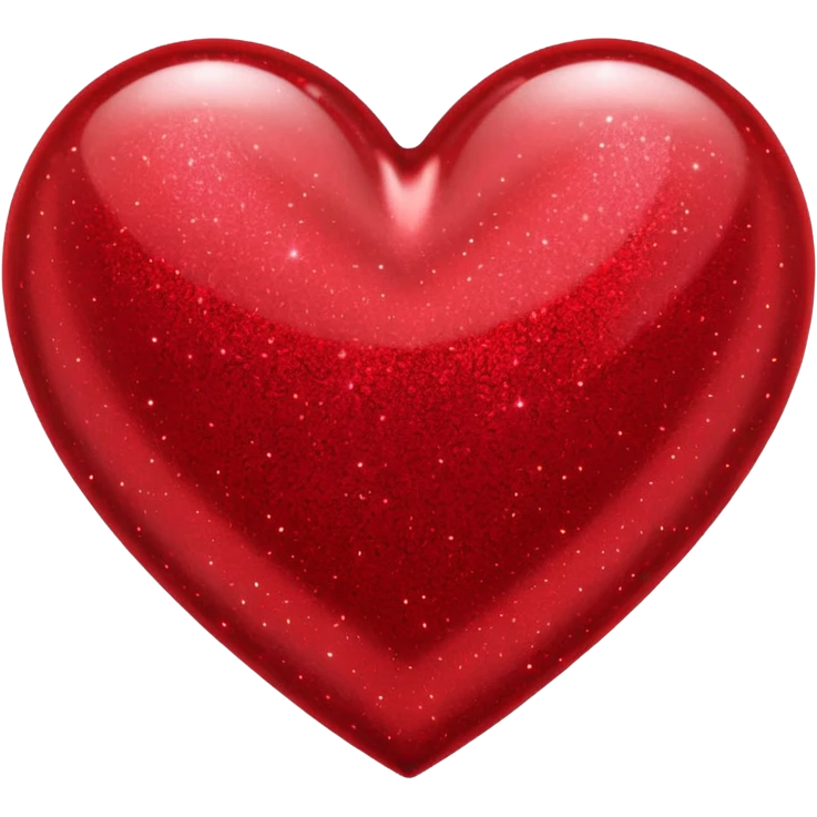 Red Outline Black Glitter filled Heart Shape emoji