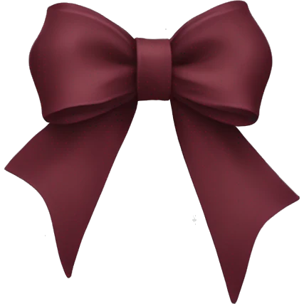 burgundy bow emoji