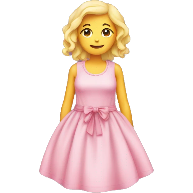 Pink soft cute dress emoji