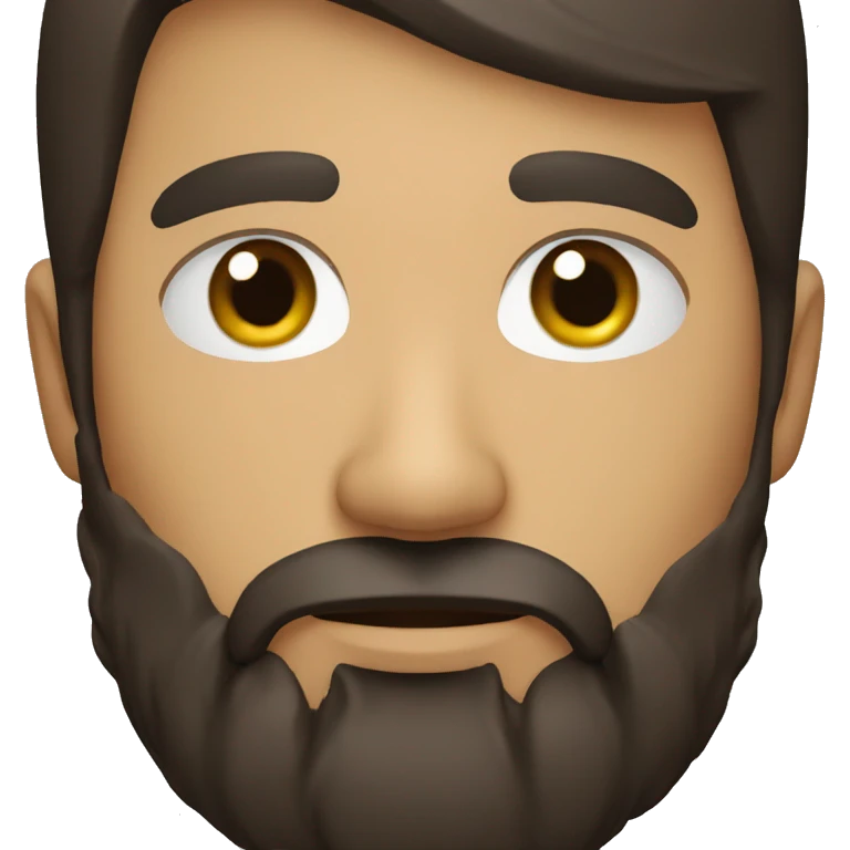 mountain man brown beard black hair emoji