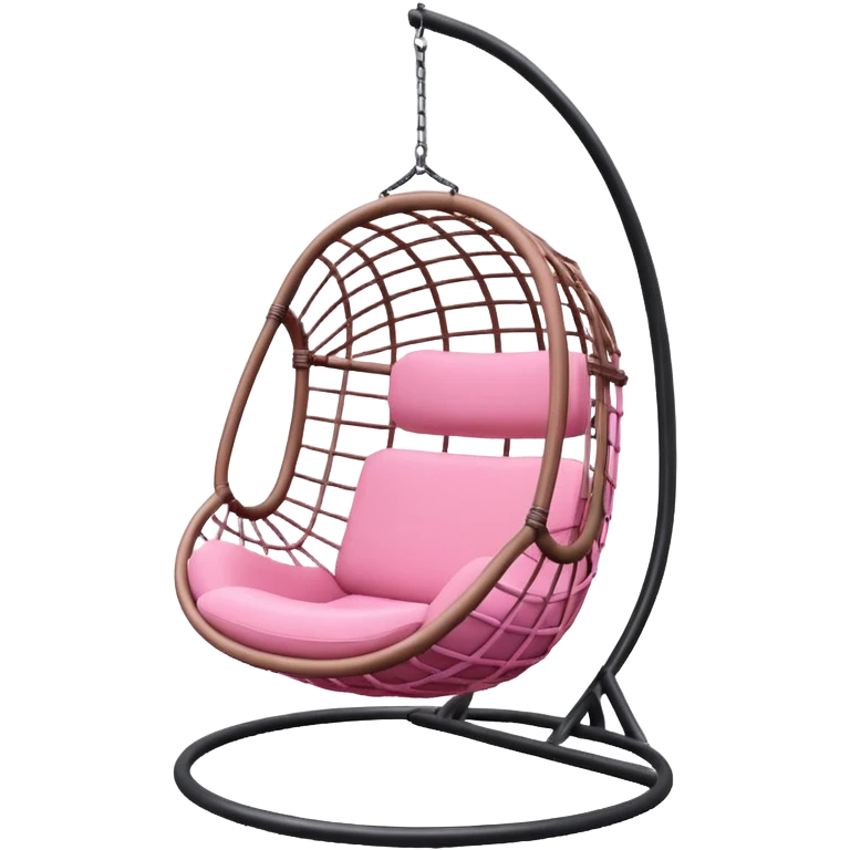 modern pink hanging chair emoji