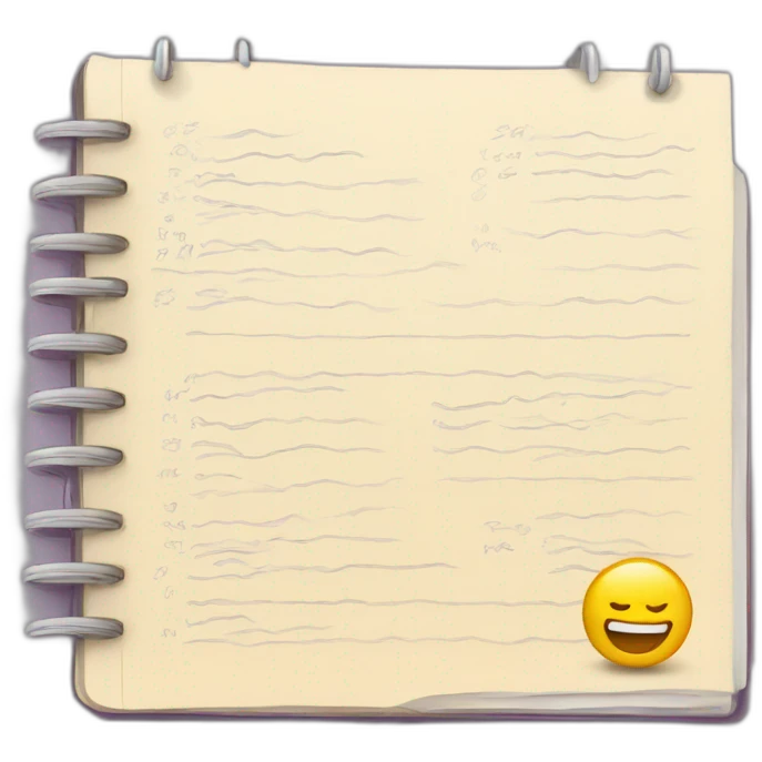 agenda with notes emoji
