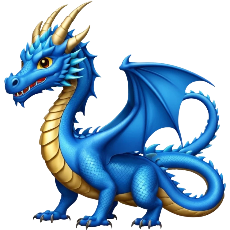 Haz un dragón azul oriental  emoji