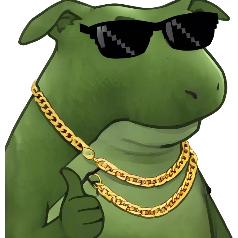 Bass face dog emoji