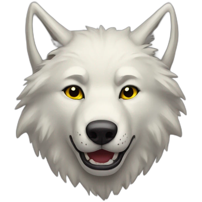white wolf wearing yellow lakers jersey emoji