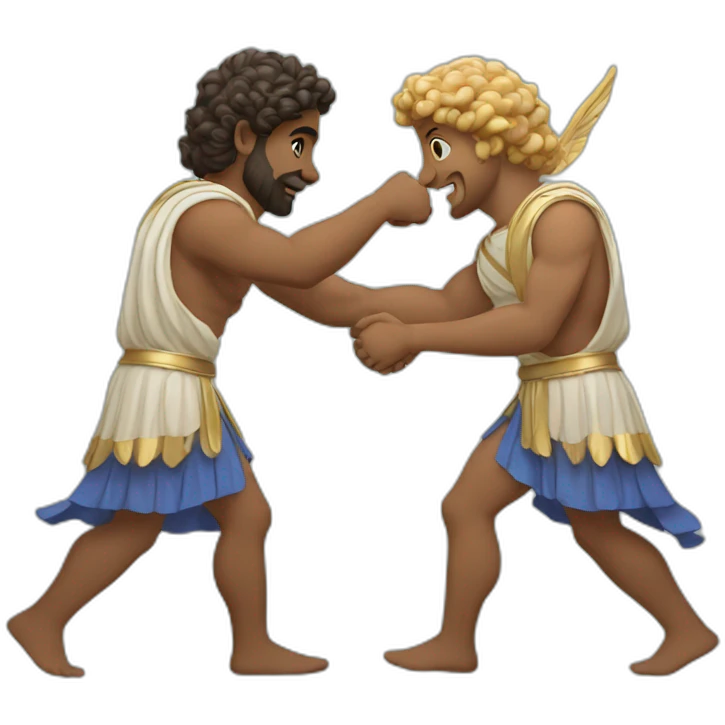 greek gods shaking hands emoji