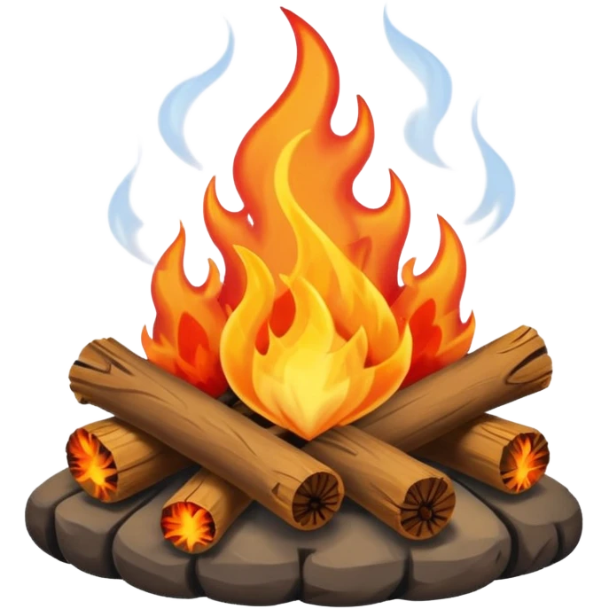 Campfire smoking emoji