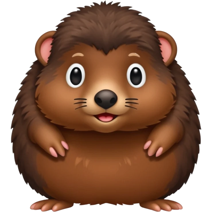 a sideways standing mole emoji