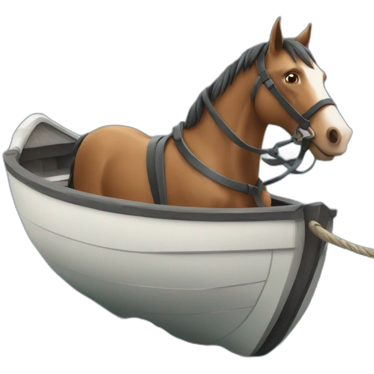 a horse in a boat emoji