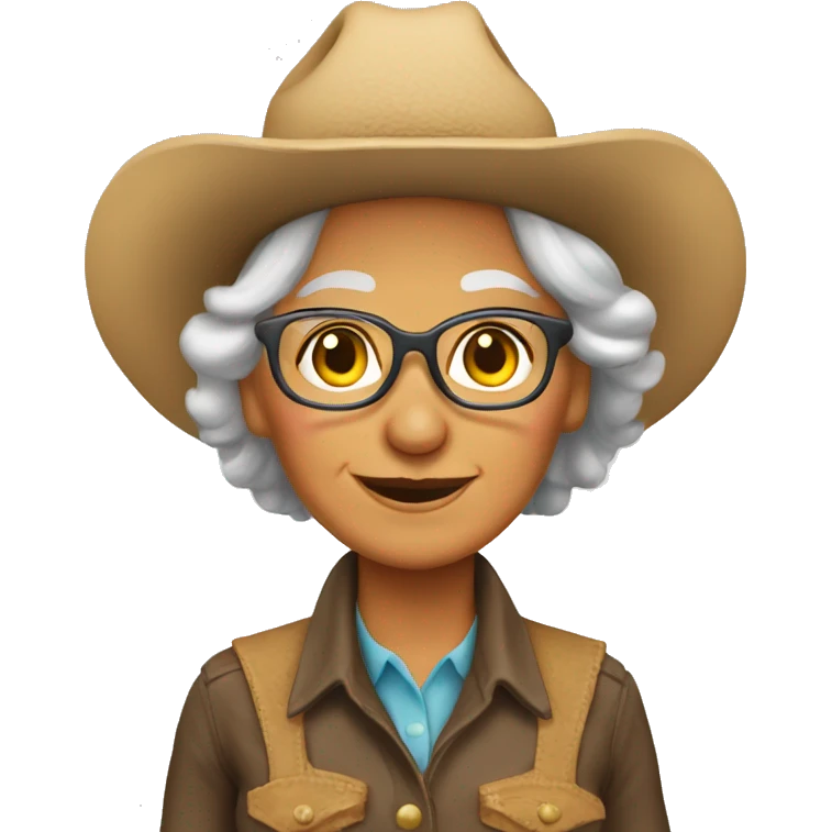 Coastal cowgirl grandma emoji