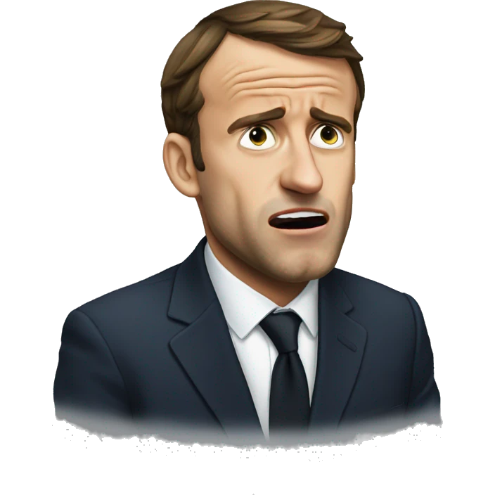 macron crying emoji