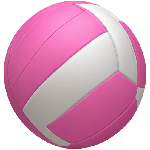 Pink volleyball emoji