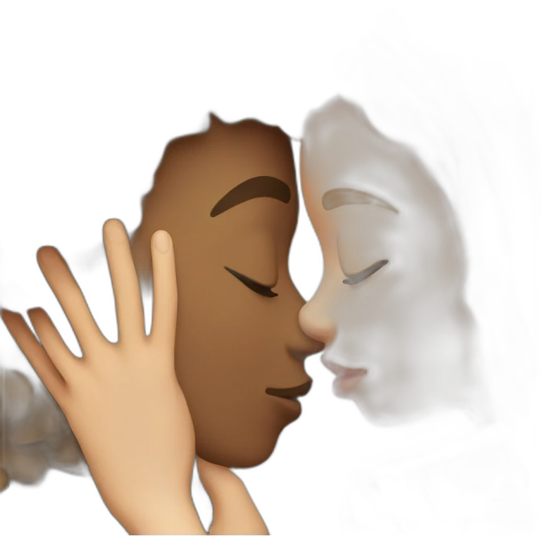 Teens kissing   emoji