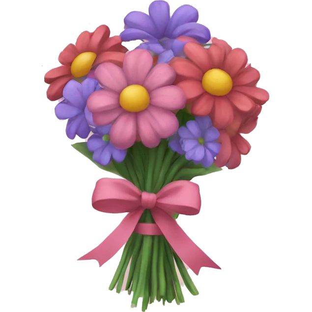 Bundle of flowers with bow emoji