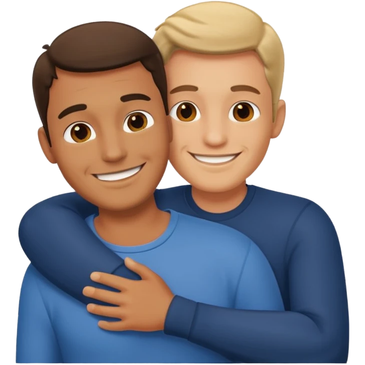 two men hugging emoji