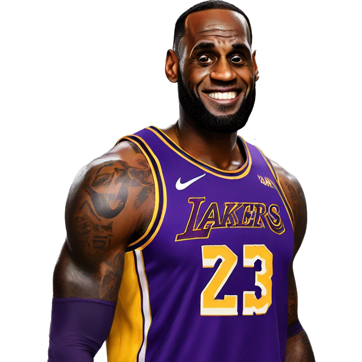 Lebron James in a laker jersey emoji