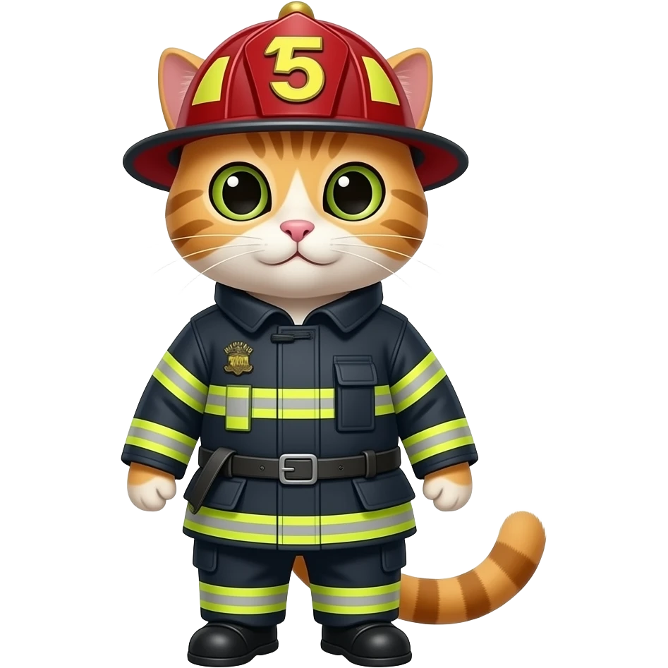 firefighter cat emoji