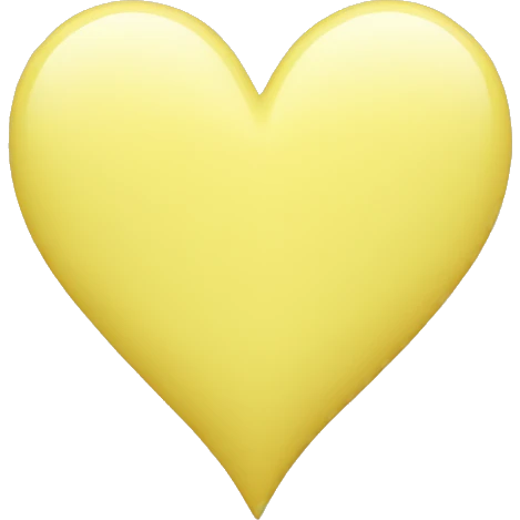 Pale yellow heart emoji