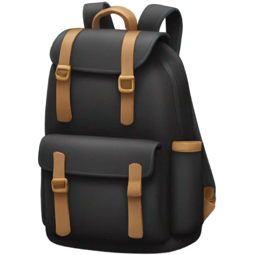Black backpack emoji emoji