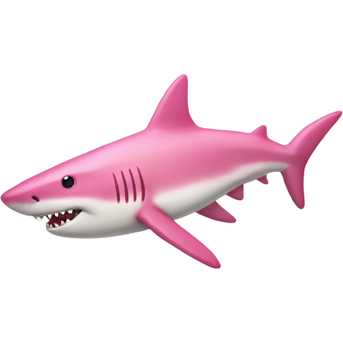 Pink shark emoji