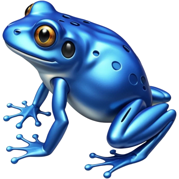 bionic blue frog emoji