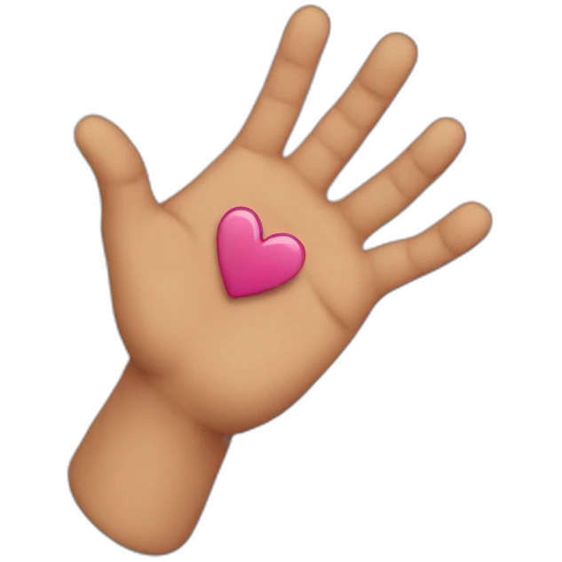 Corazon con la mano emoji