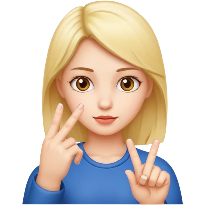 Girl doing middle finger  emoji