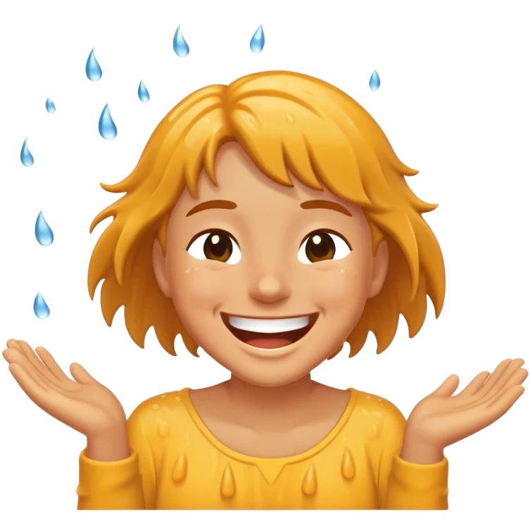 laughing in rain emoji