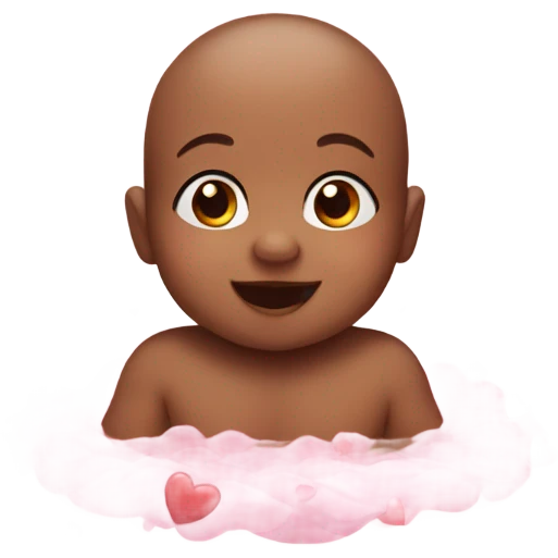 baby love with hearts emoji
