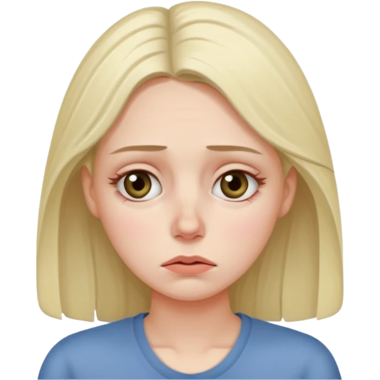 Уставшая женщина с темными мешками под глазами Б emoji