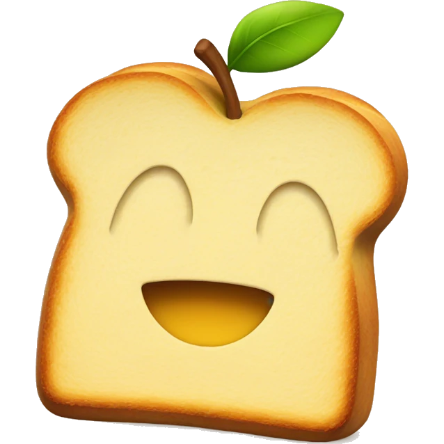 apple with toast emoji