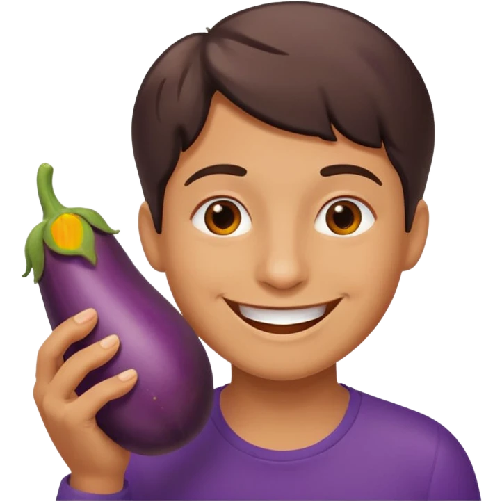 Money face eating a eggplant  emoji