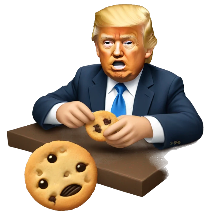 Trump eating a cookie  emoji
